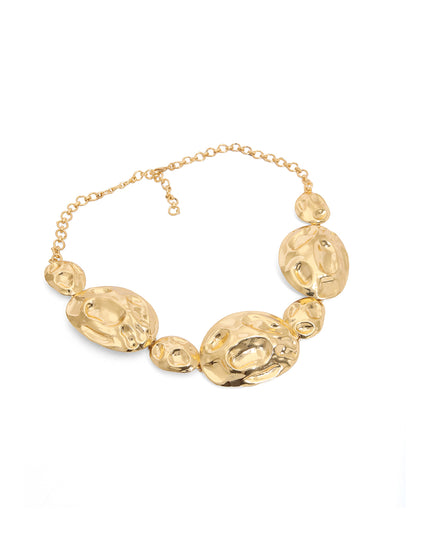 Sculpted Gold Statement Necklace