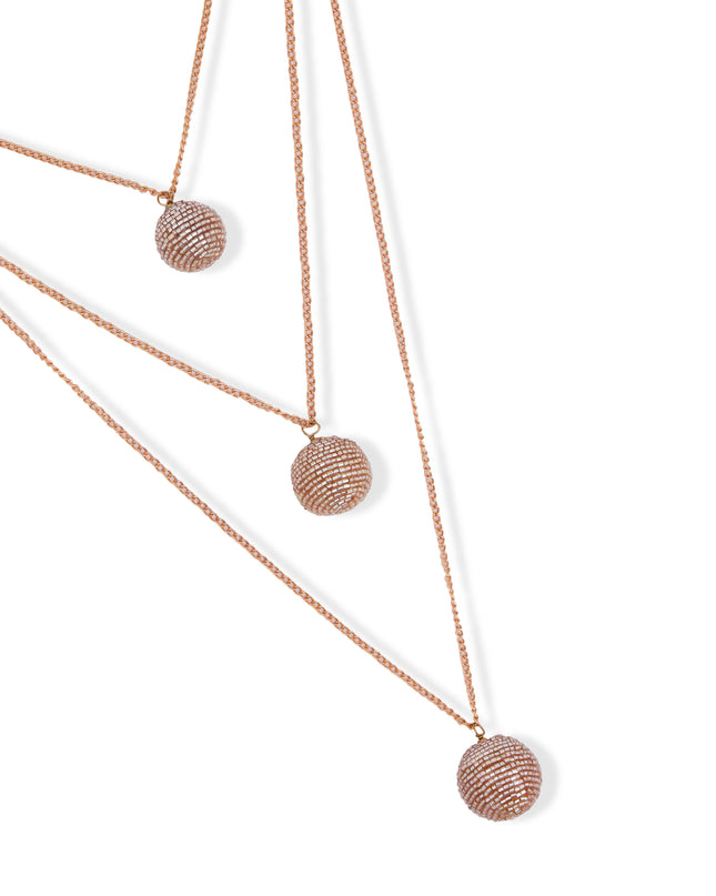 Triple Sphere Layered Necklace