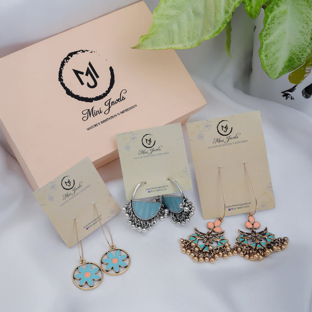 Gulnaaz Set (Aqua-Peach Edition)