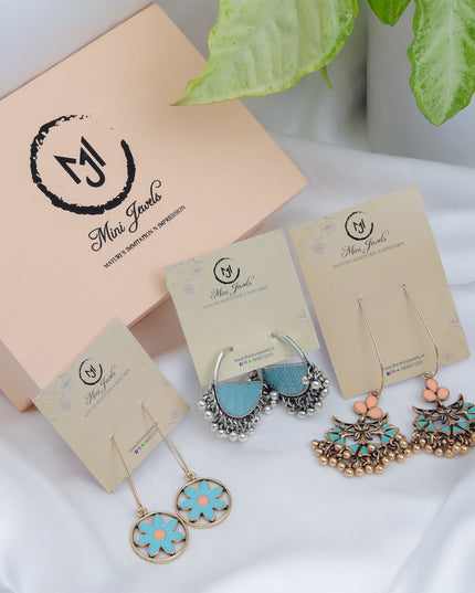 Gulnaaz Set (Aqua-Peach Edition)