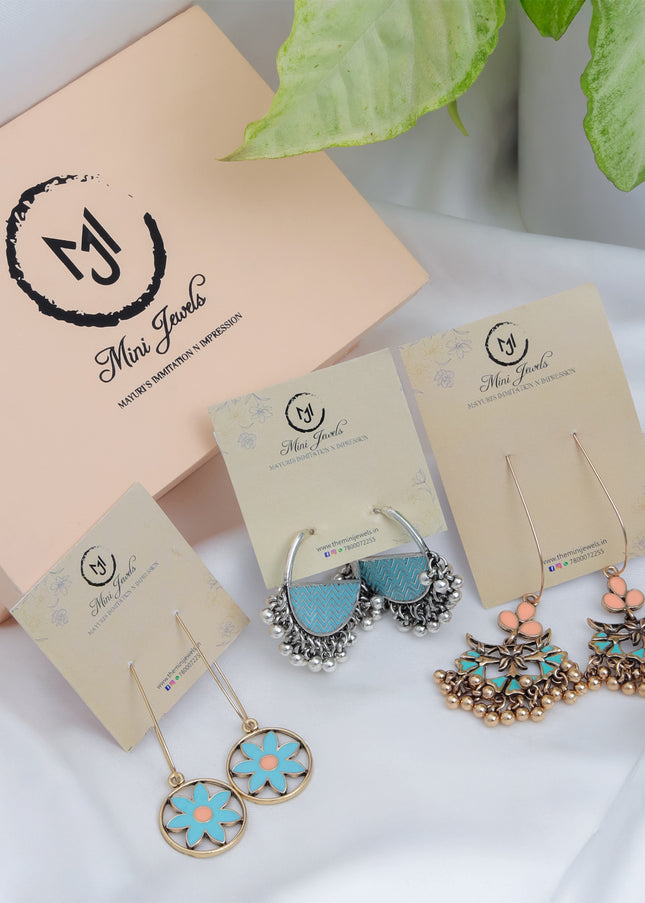 Gulnaaz Set (Aqua-Peach Edition)