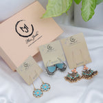 Load image into Gallery viewer, Gulnaaz Set (Aqua-Peach Edition)
