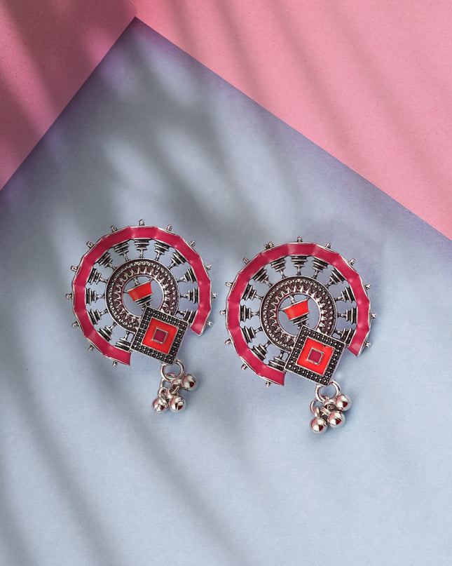 Glaze Chakra Earrings – Crimson Red