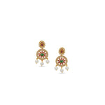 Load image into Gallery viewer, Meenakari Pearl Necklace &amp; Earrings
