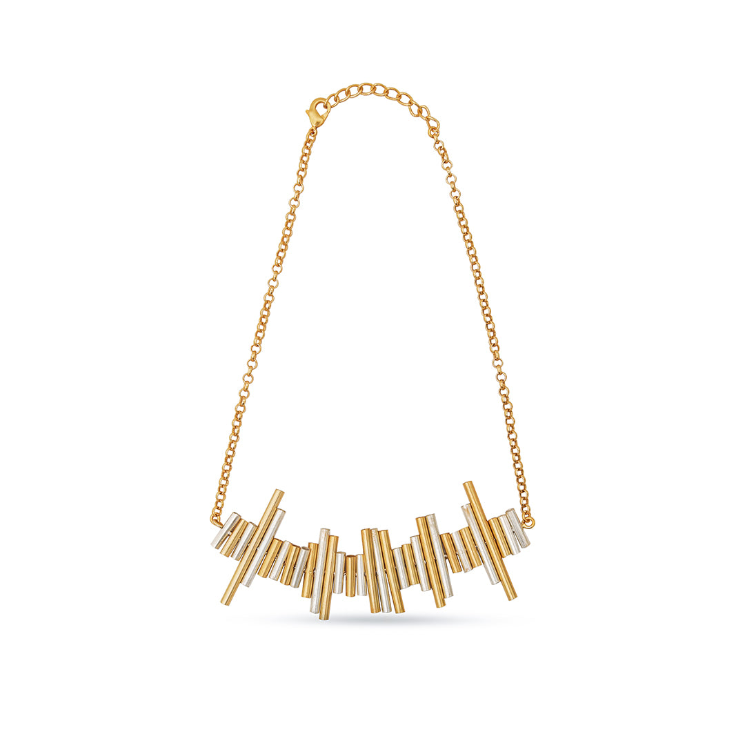 Zarina Set – Geometric Bar Necklace & Earrings