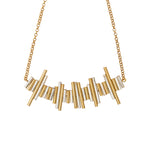 Load image into Gallery viewer, Zarina Set – Geometric Bar Necklace &amp; Earrings
