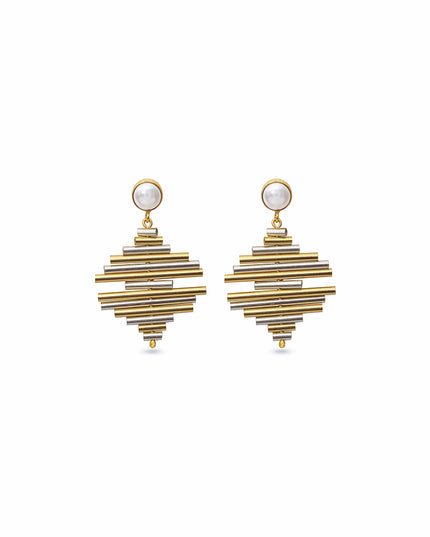 Zarina Set – Geometric Bar Necklace & Earrings