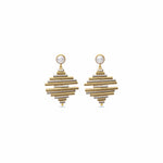 Load image into Gallery viewer, Zarina Set – Geometric Bar Necklace &amp; Earrings
