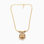 Load image into Gallery viewer, Devika Set – Temple Necklace with Jhumka Earrings

