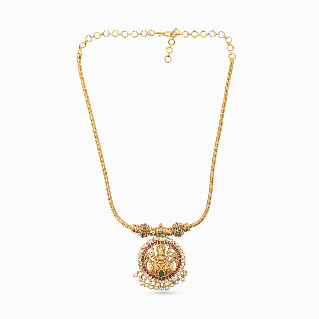 Devika Set – Temple Necklace with Jhumka Earrings