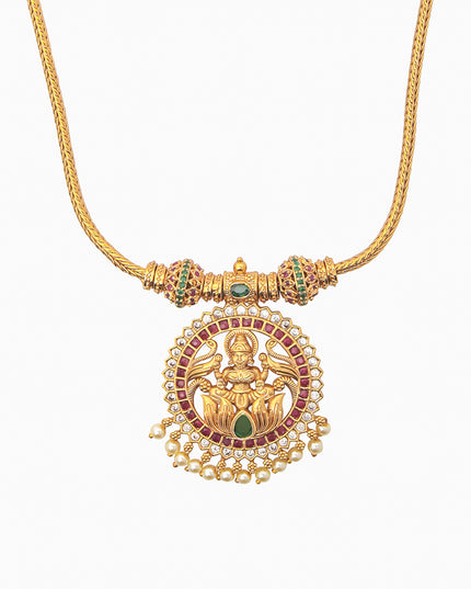 Devika Set – Temple Necklace with Jhumka Earrings