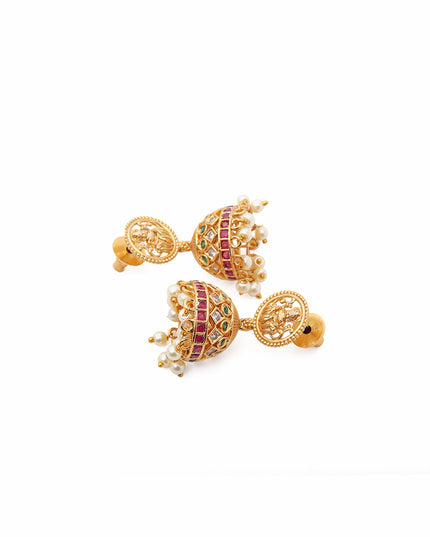 Devika Set – Temple Necklace with Jhumka Earrings