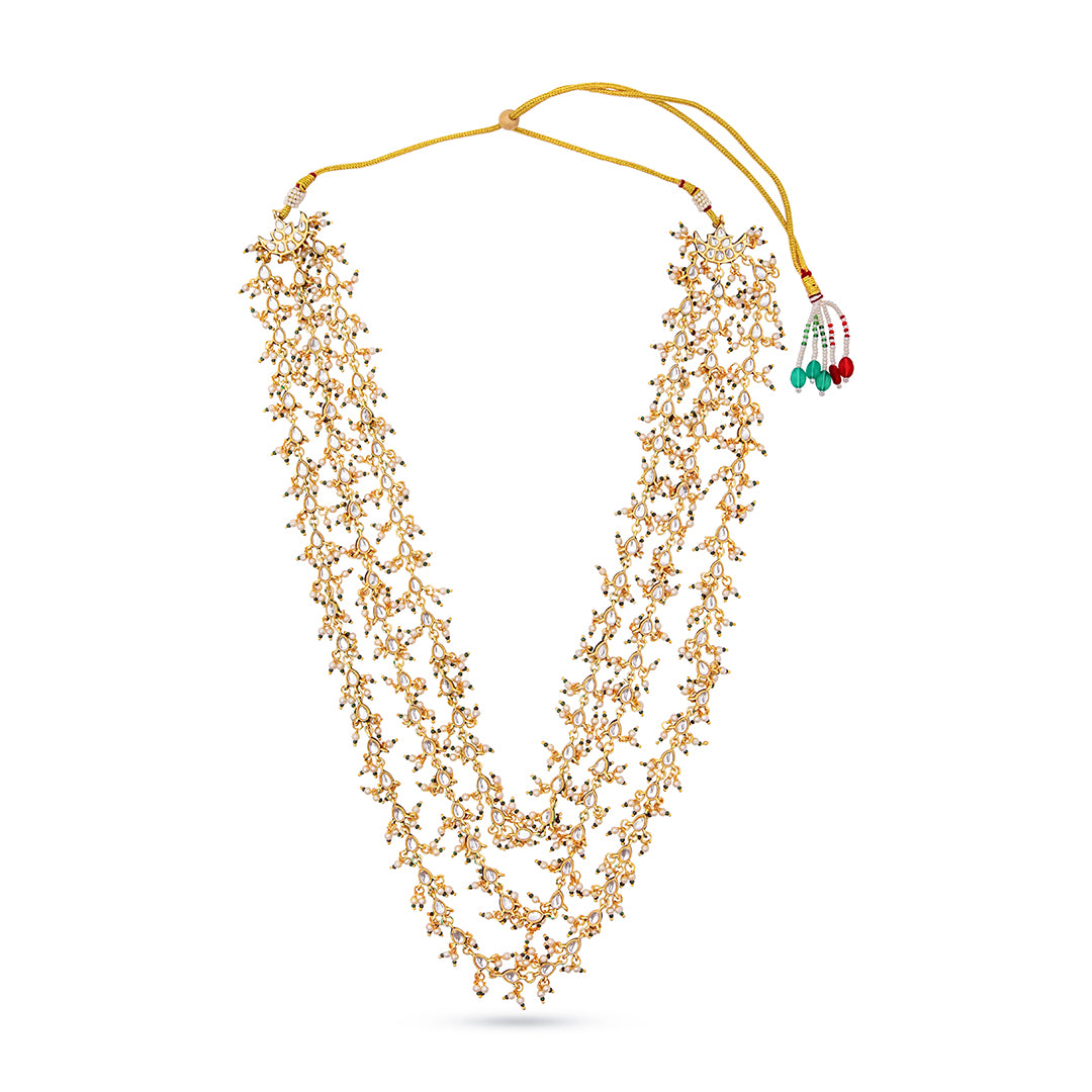 Sitara Set – Multi-Layered Kundan Necklace & Earrings