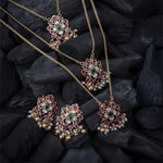 Load image into Gallery viewer, Layered Pendant Necklace with Earrings

