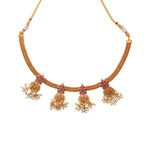 Load image into Gallery viewer, Vanmayi Set – Heritage Coin Necklace with Temple Earrings
