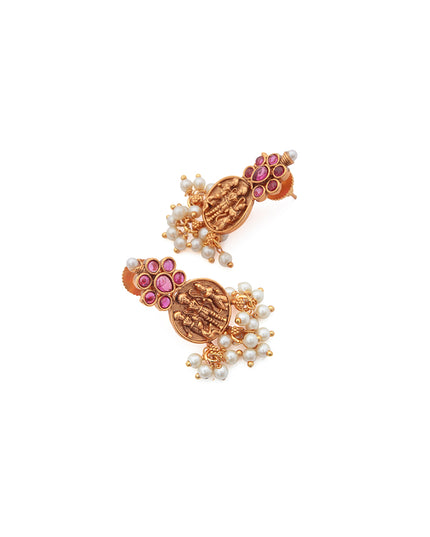 Vanmayi Set – Heritage Coin Necklace with Temple Earrings