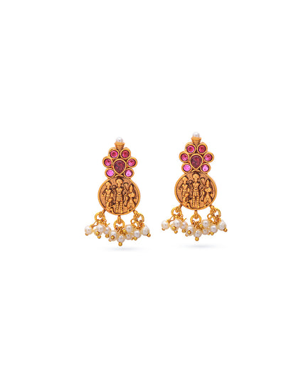 Vanmayi Set – Heritage Coin Necklace with Temple Earrings