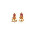 Load image into Gallery viewer, Vanmayi Set – Heritage Coin Necklace with Temple Earrings
