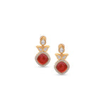 Load image into Gallery viewer, Rudrakshi Set – Red Stone &amp; Polki Pearl Necklace
