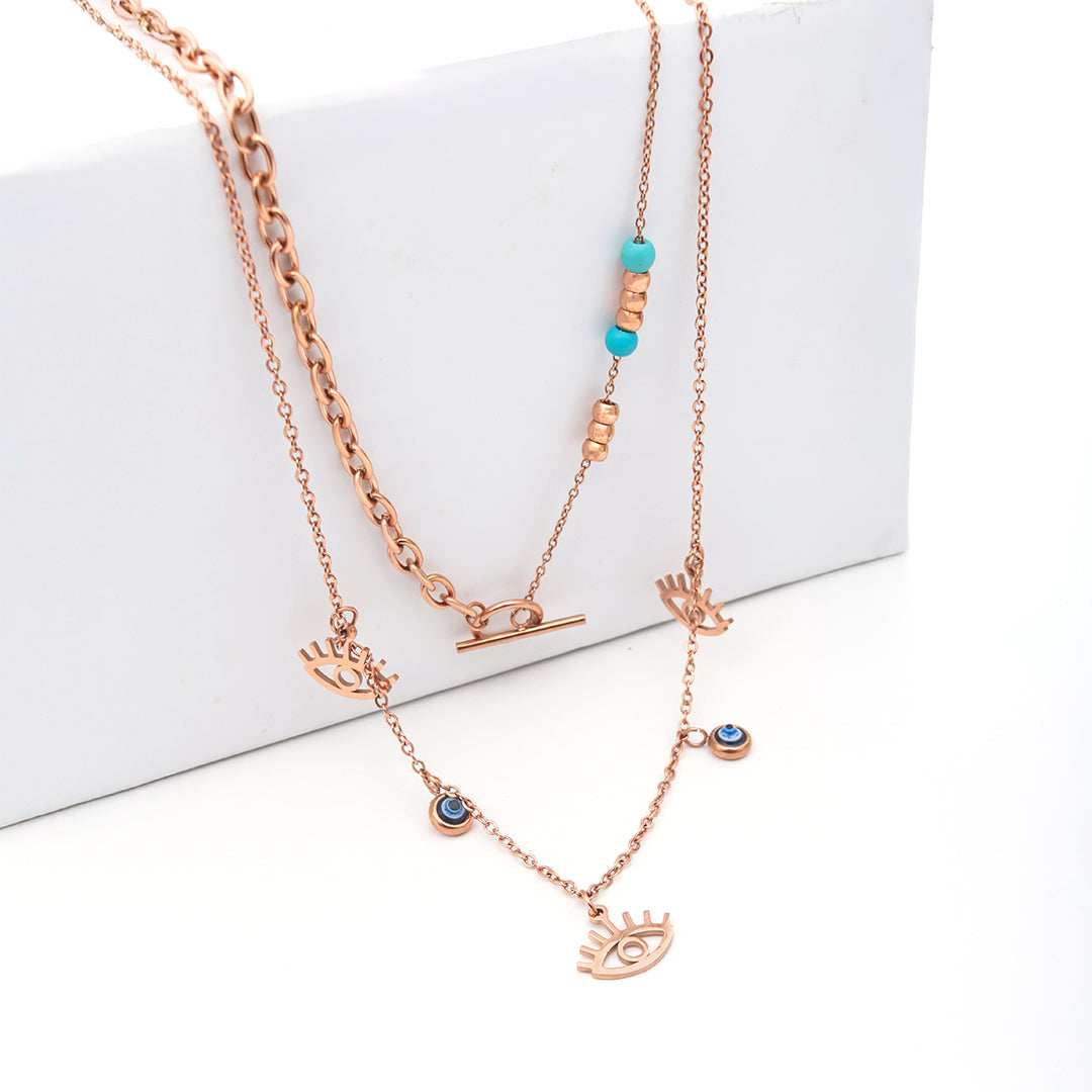 Nazarbattu Multi-Layer Pendant Set