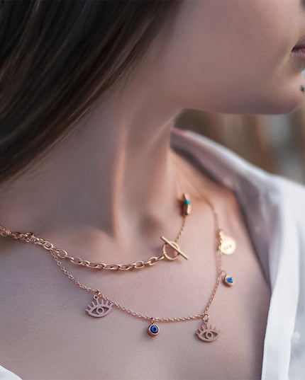 Nazarbattu Multi-Layer Pendant Set