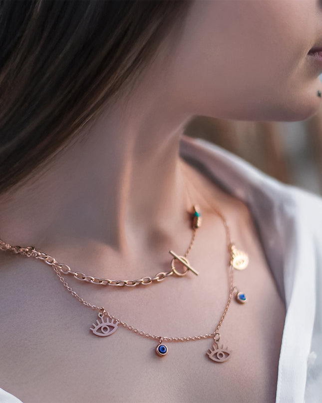 Nazarbattu Multi-Layer Pendant Set