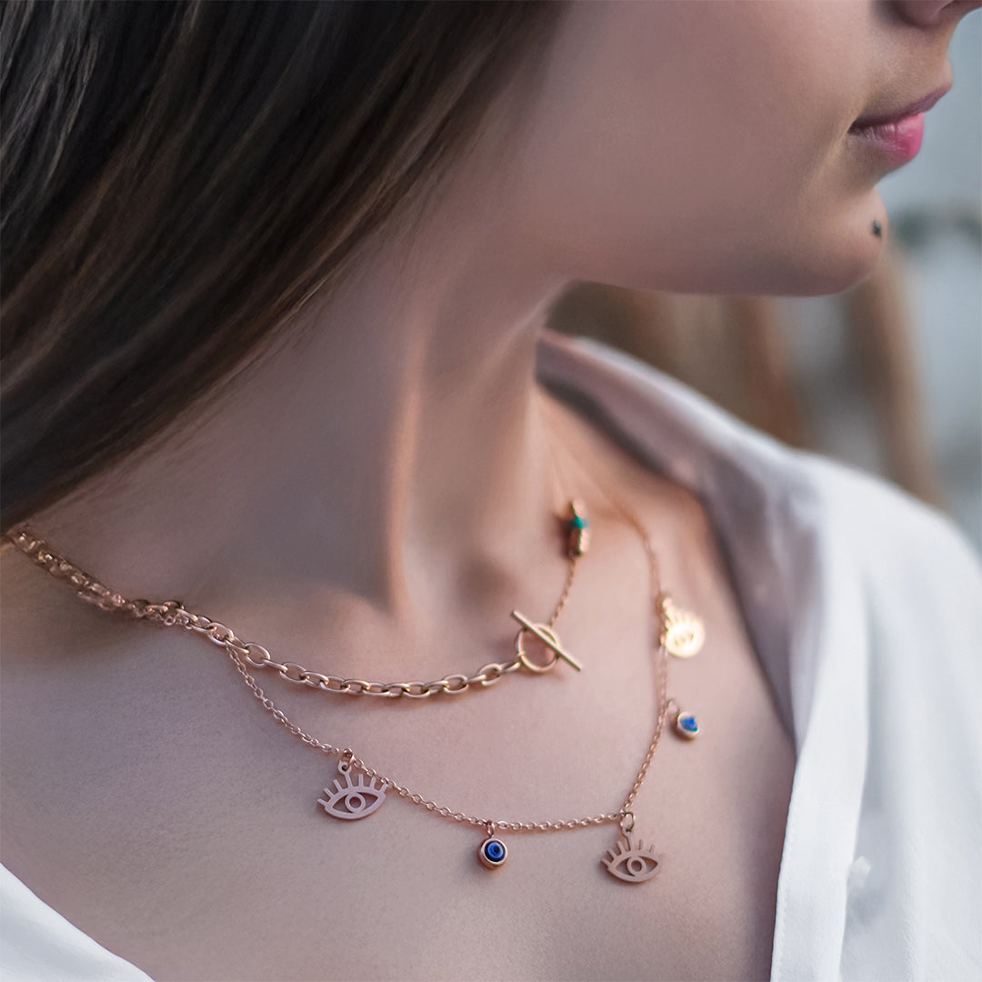 Nazarbattu Multi-Layer Pendant Set