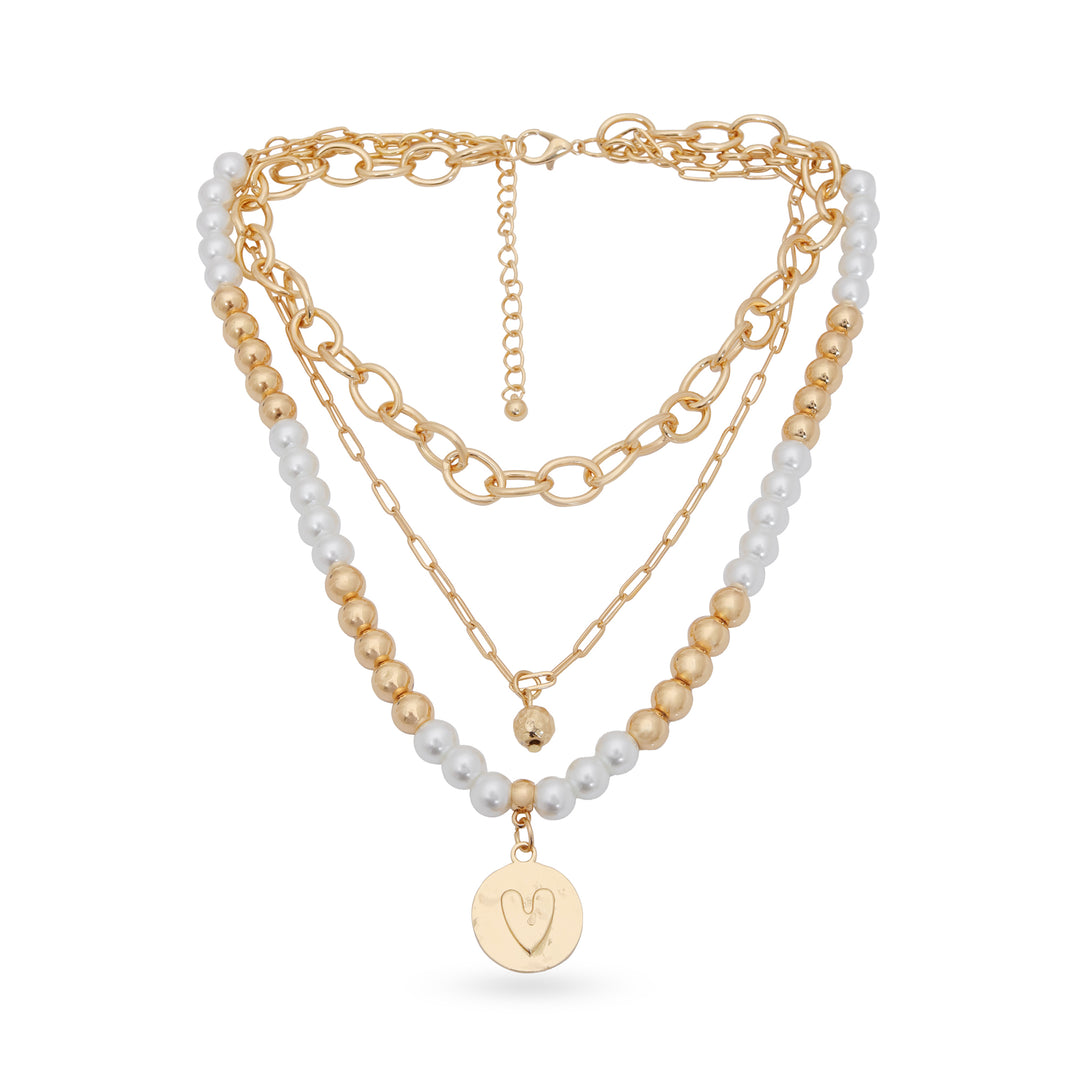 Heart Medallion Layered Necklace