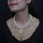 Load image into Gallery viewer, Royal Coin Cascade Necklace

