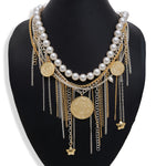 Load image into Gallery viewer, Royal Coin Cascade Necklace
