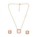 Load image into Gallery viewer, Indira Set – Geometric Polki Pendant Necklace &amp; Earrings
