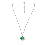 Load image into Gallery viewer, Eira Set – Green Crystal Pendant &amp; Earrings
