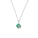 Load image into Gallery viewer, Eira Set – Green Crystal Pendant &amp; Earrings
