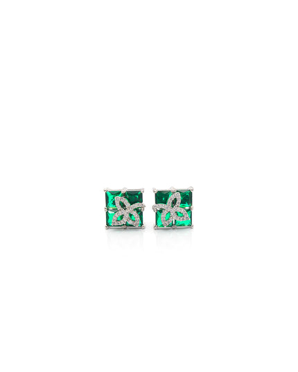 Eira Set – Green Crystal Pendant & Earrings