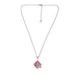 Load image into Gallery viewer, Inaya Set – Pink Stone Pendant &amp; Earrings
