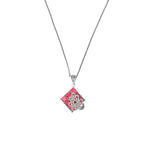Load image into Gallery viewer, Inaya Set – Pink Stone Pendant &amp; Earrings
