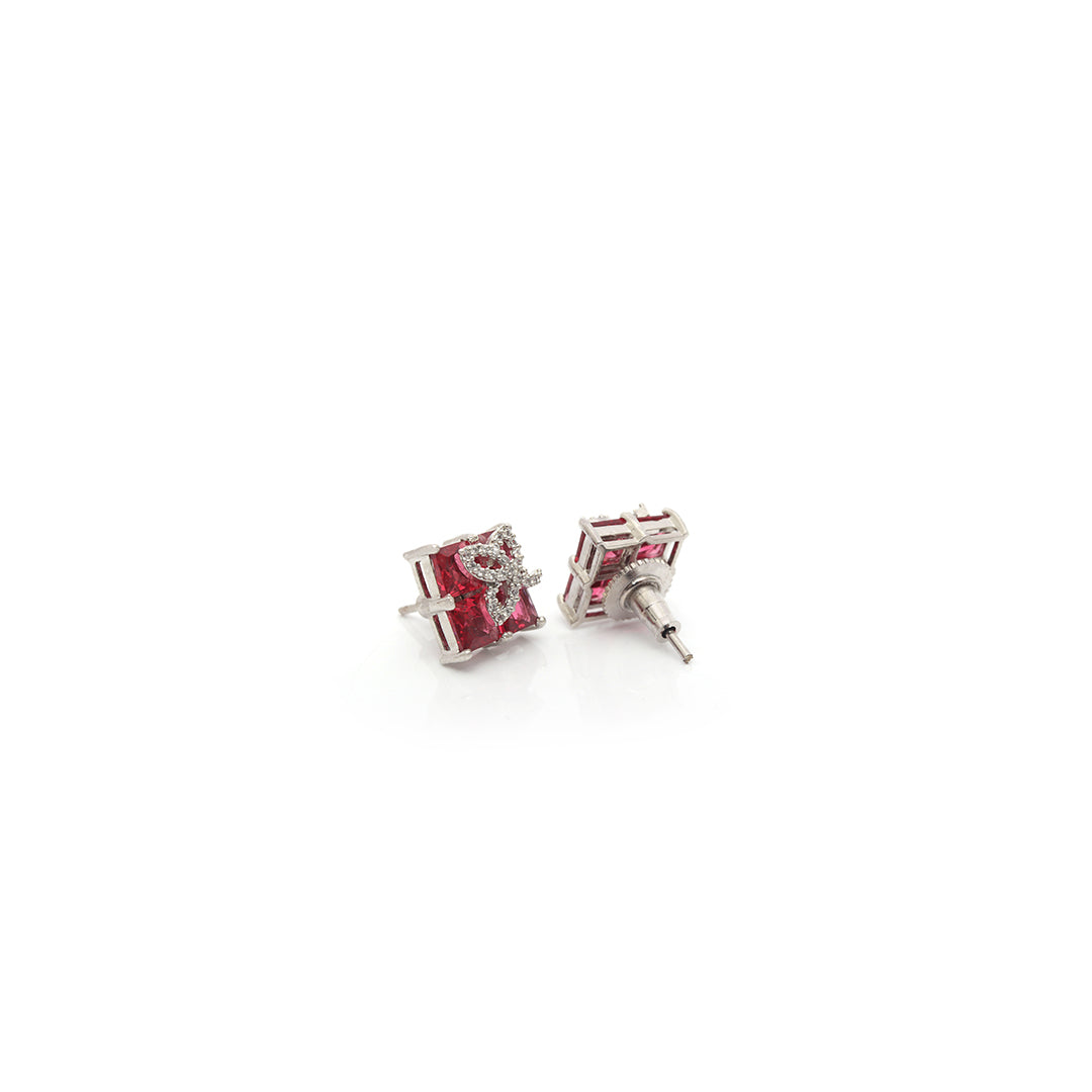 Inaya Set – Pink Stone Pendant & Earrings