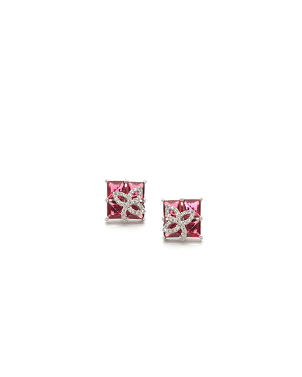 Inaya Set – Pink Stone Pendant & Earrings