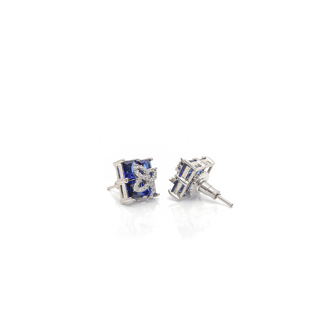Ravya Set – Blue Crystal Pendant & Earrings