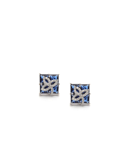 Ravya Set – Blue Crystal Pendant & Earrings