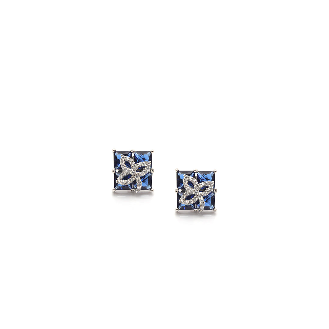 Ravya Set – Blue Crystal Pendant & Earrings