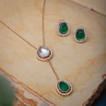 Load image into Gallery viewer, Emerald Whisper Necklace Set
