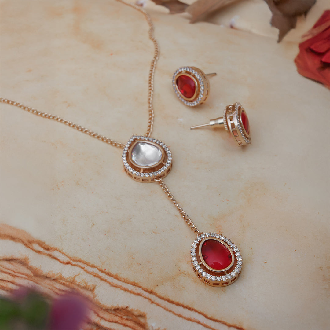 Ruby Whimsy Necklace Set
