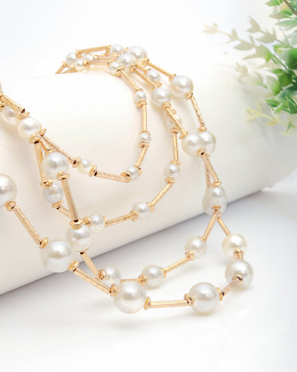 Pearl Cascade Rope Necklace