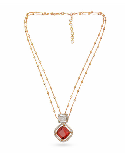 Ruby Prism Necklace Set