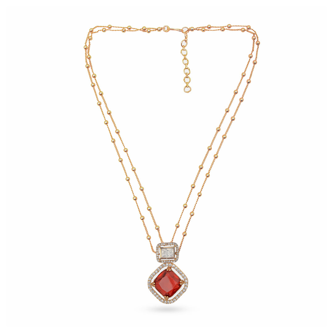 Ruby Prism Necklace Set