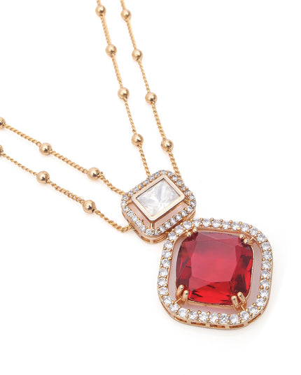 Ruby Prism Necklace Set