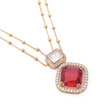 Load image into Gallery viewer, Ruby Prism Necklace Set
