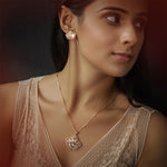 Load image into Gallery viewer, Ivory Lotus Necklace Set
