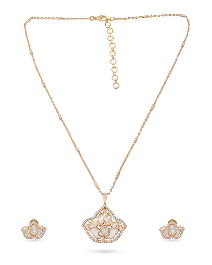 Ivory Lotus Necklace Set